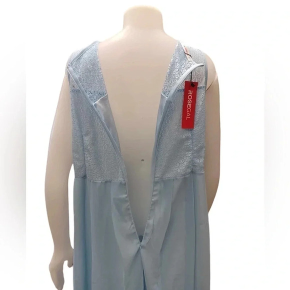 Rose Gal Blue Hi Lo Sequins Sleeveless  Dress Size XXL - Picture 5 of 10